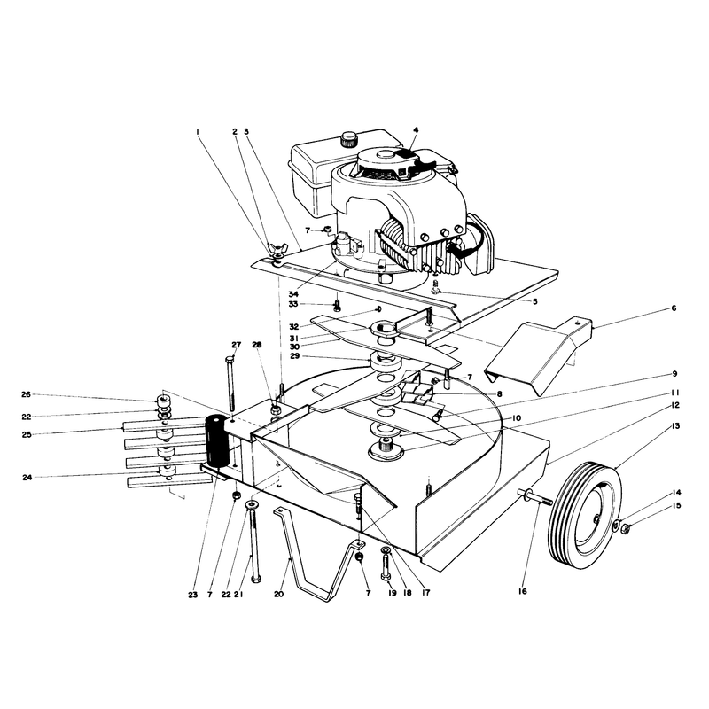 Engine and Base Assembly