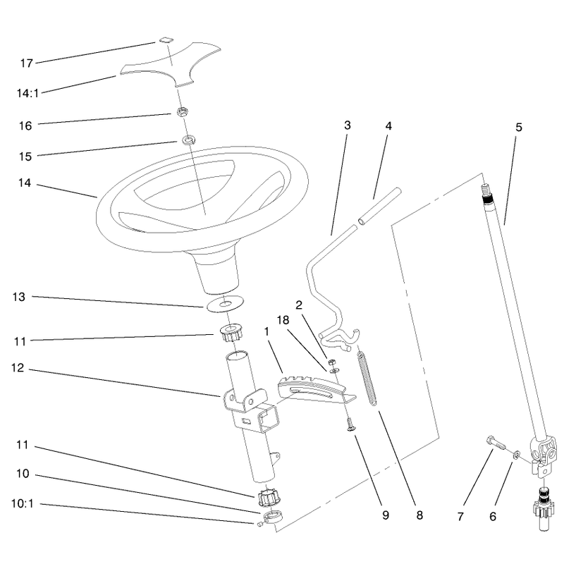 Manual Steering and Tilt Assembly