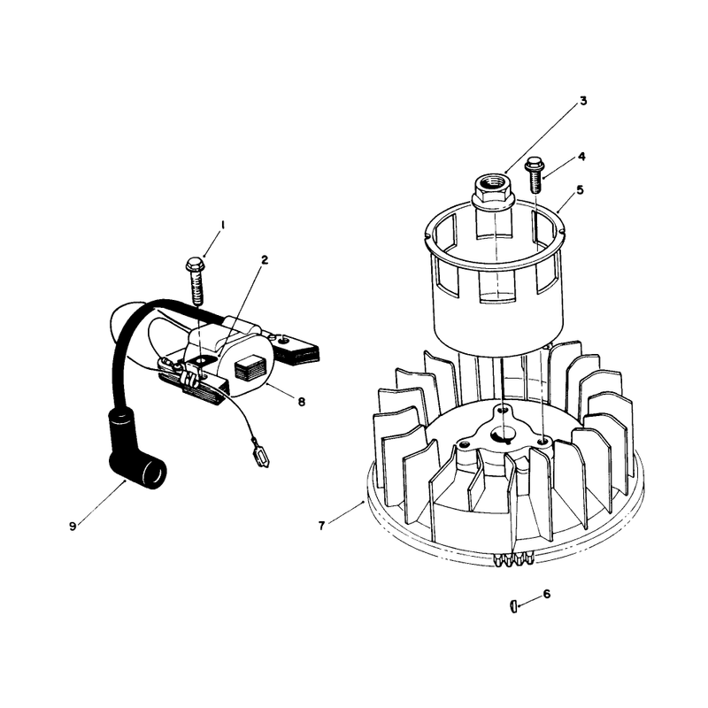 Magneto and Flywheel Assembly Model No Vmk9