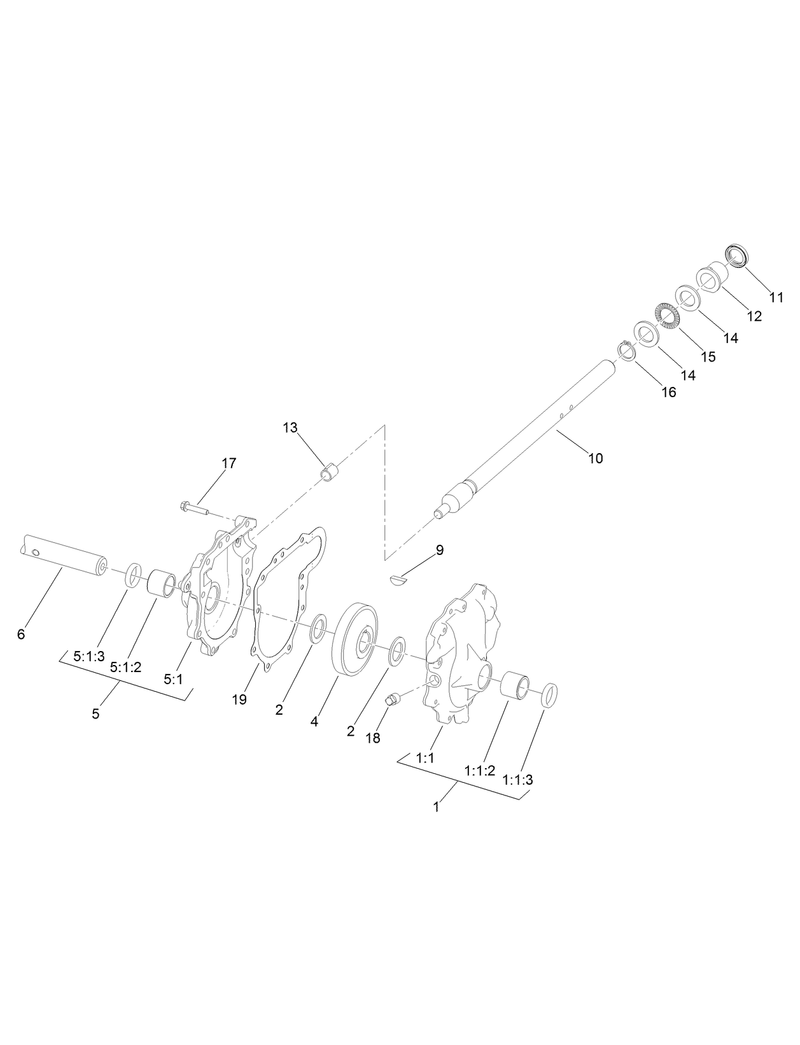 24 Inch Gear Case Assembly