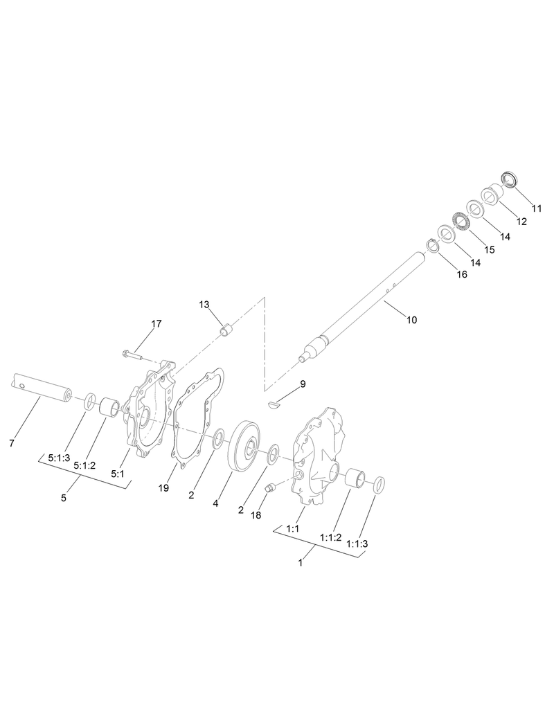 28 Inch Gear Case Assembly