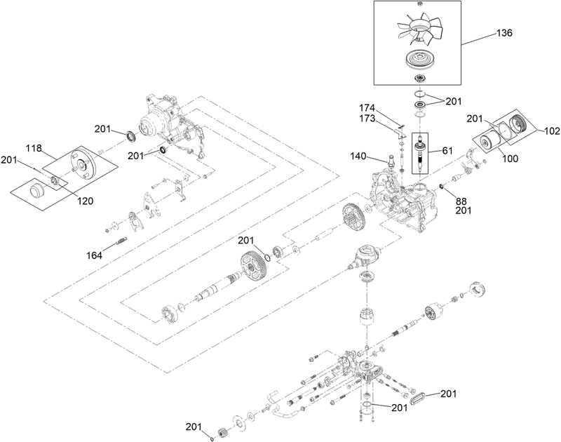 RH Transaxle Assembly No 145 3695