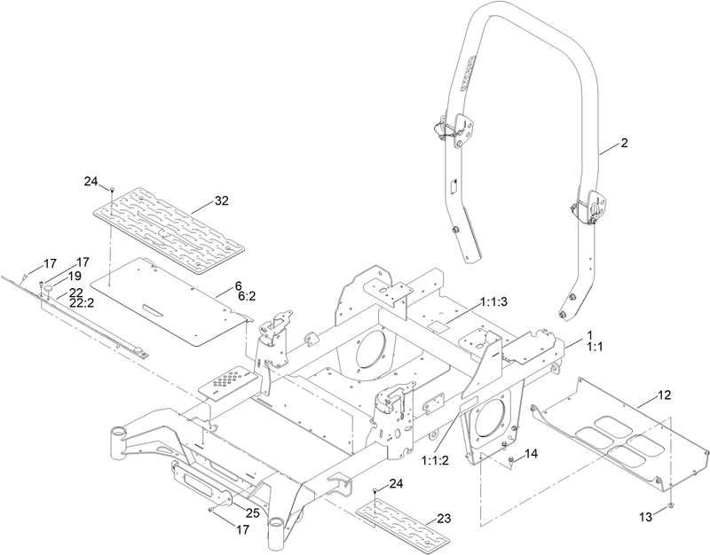 Frame and Roll Over Protection System Assembly