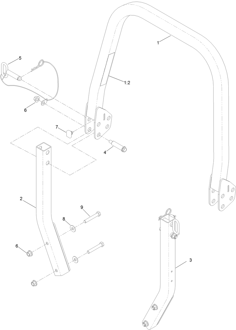 Roll Over Protection System Assembly No 139 8062