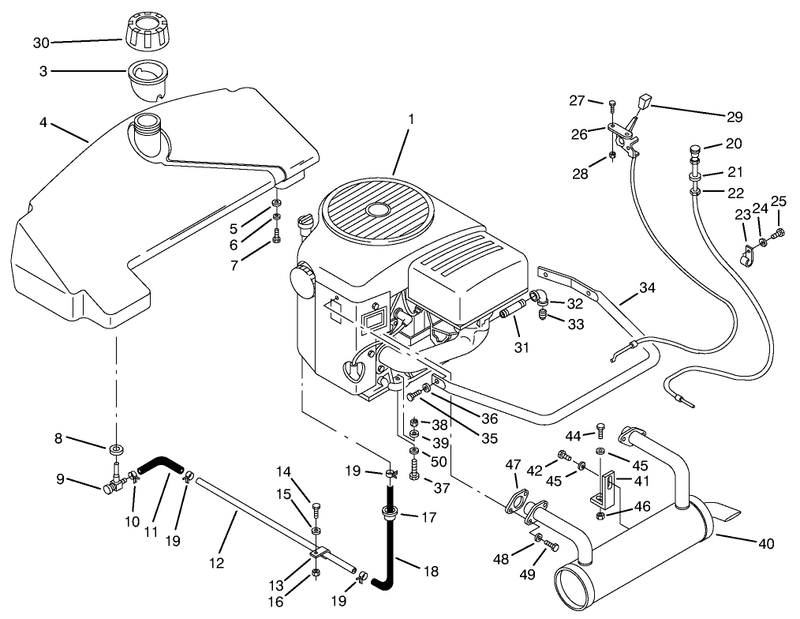 Engine and Fuel System Assembly