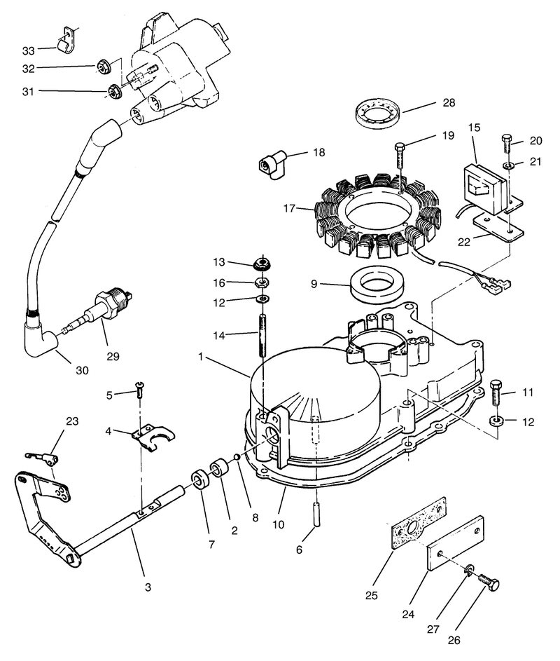 Gearcase and Ignition Assembly