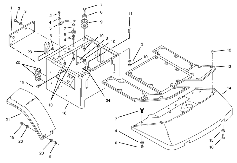 Fenders and Floor Pan Assembly