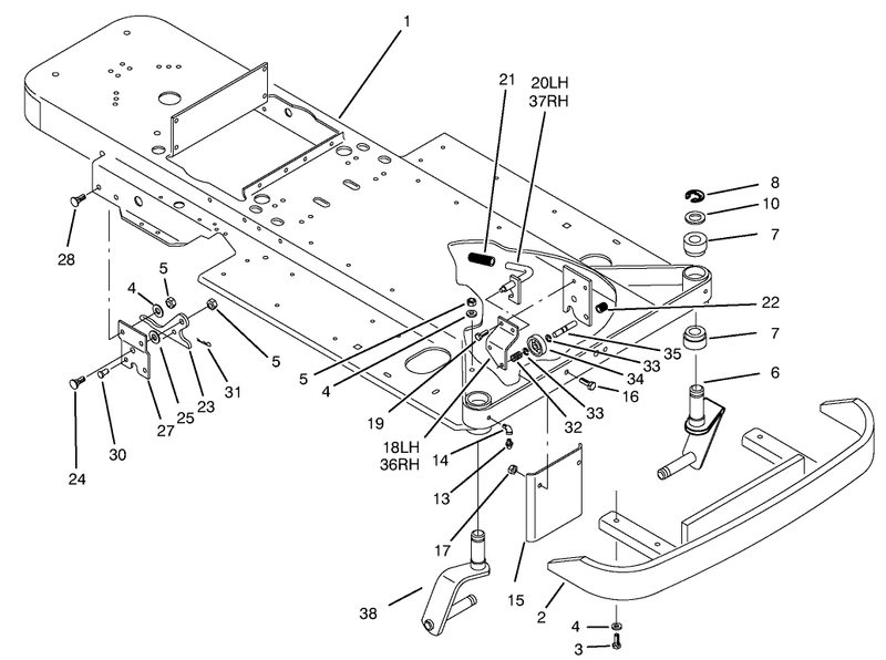Frame and Front Wheel Fork Assembly