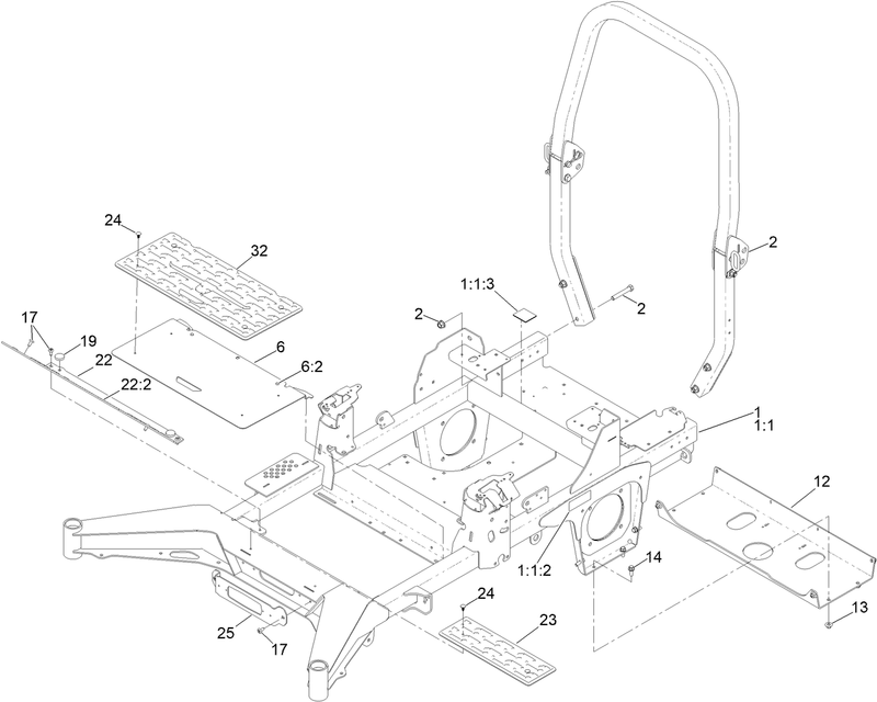 Frame and Roll Over Protection System Assembly