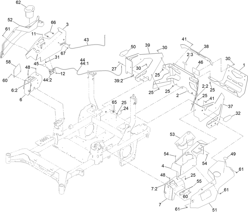 Throttle Cable and Guard Assembly