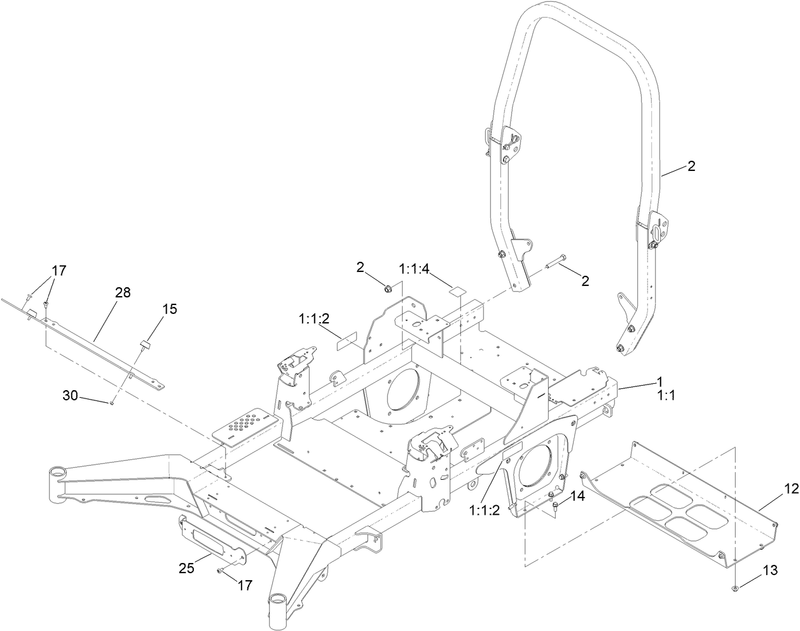 Frame and Roll Over Protection System Assembly