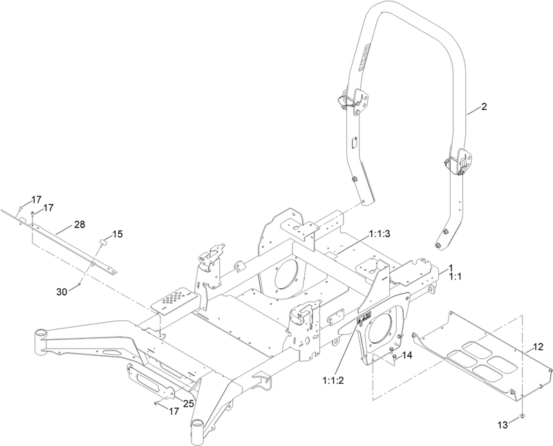 Frame and Roll Over Protection System Assembly