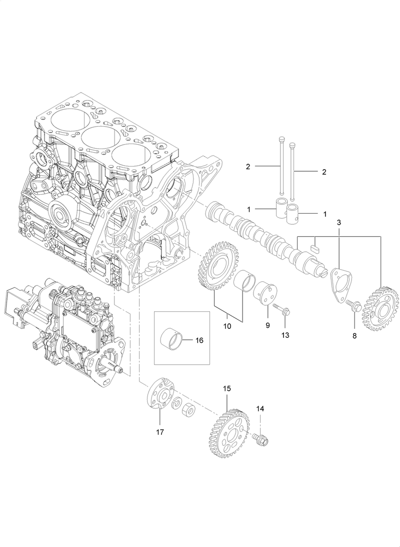 Camshaft and Driving Gear Assembly