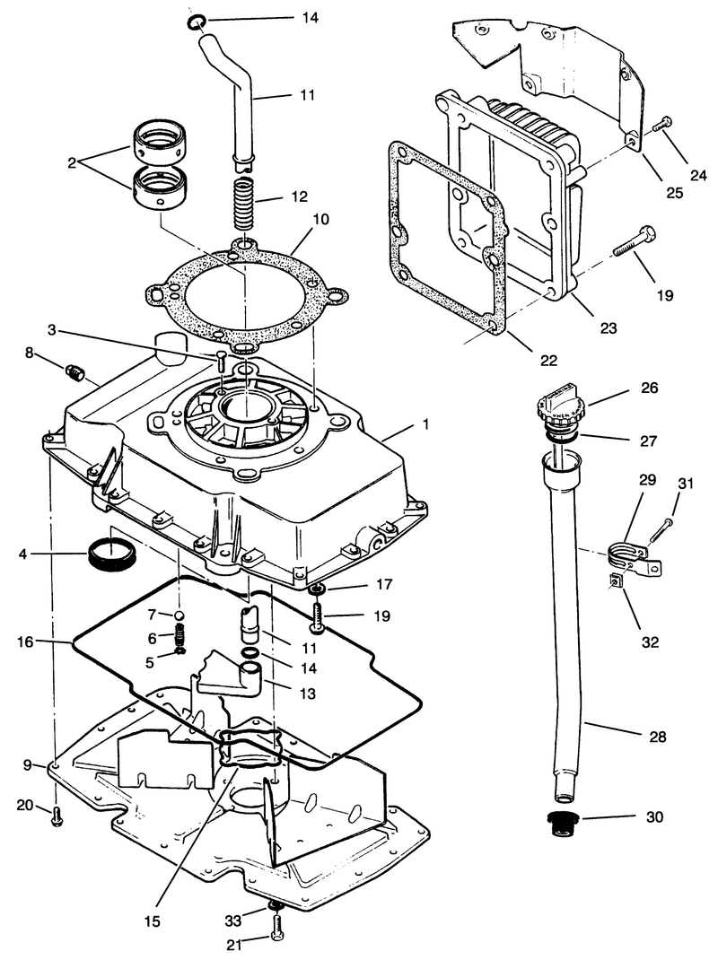 Oil Base and Fill Tube Assembly