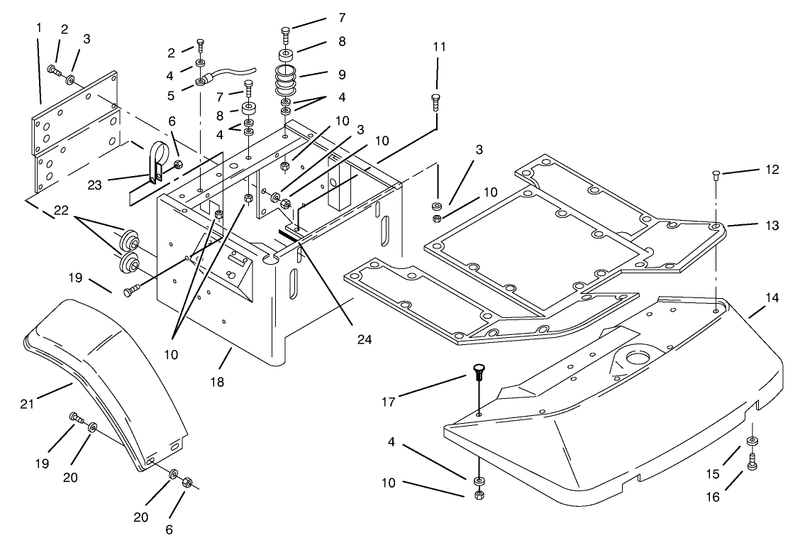 Fenders and Floor Pan Assembly