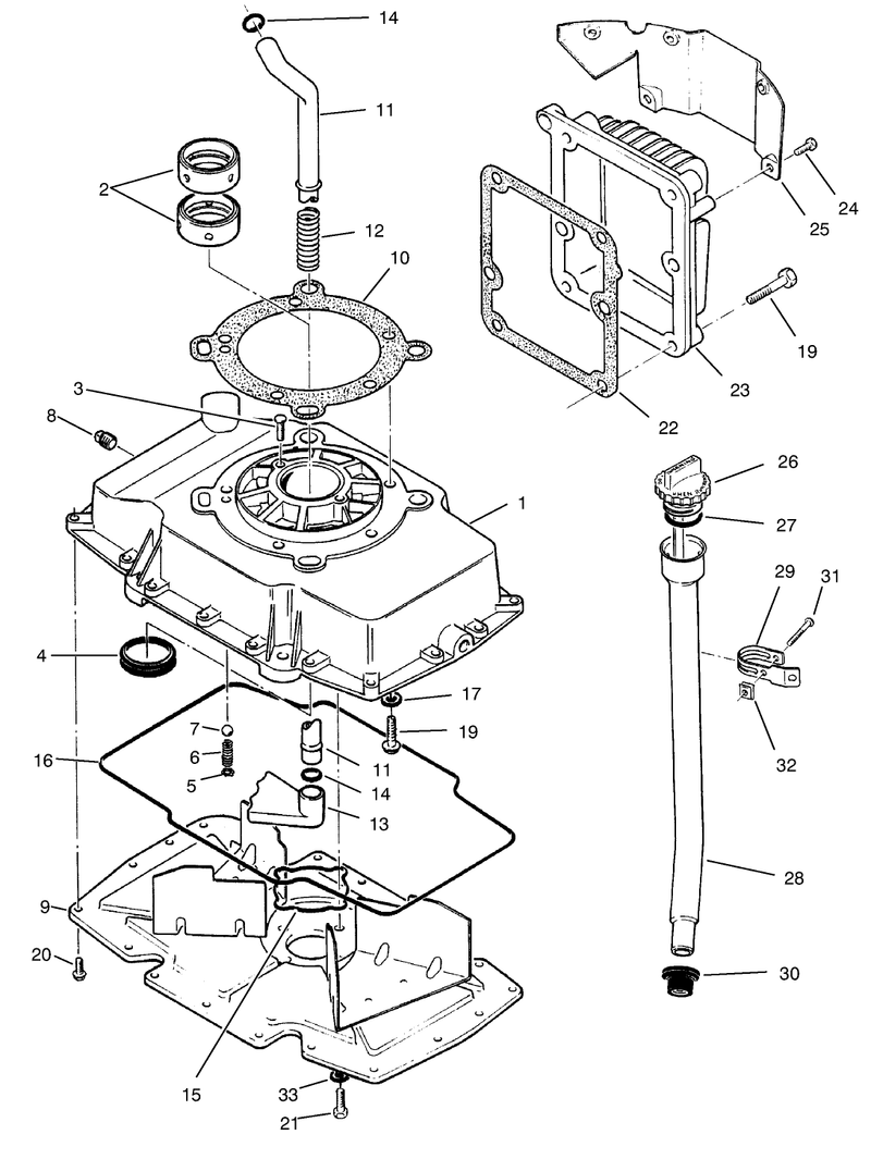 Oil Base and Fill Tube Assembly