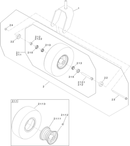 Caster Wheel and Fork Assembly