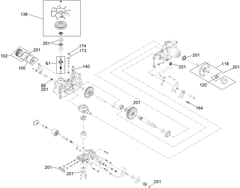 LH Transaxle Assembly No 145 3696