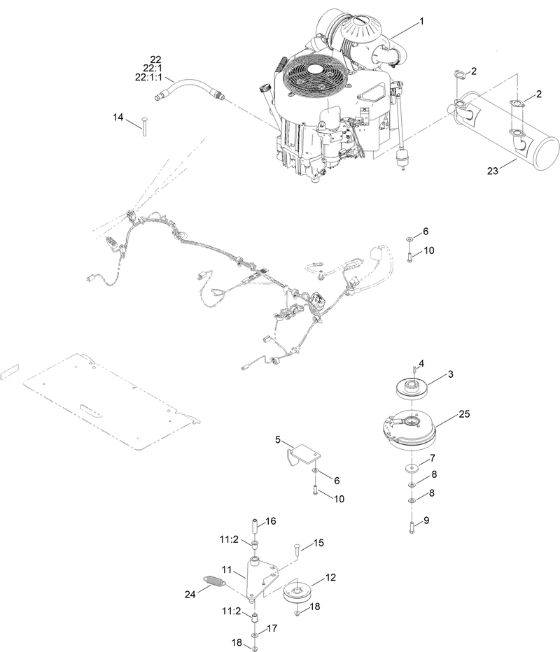 Engine Clutch and Muffler Assembly