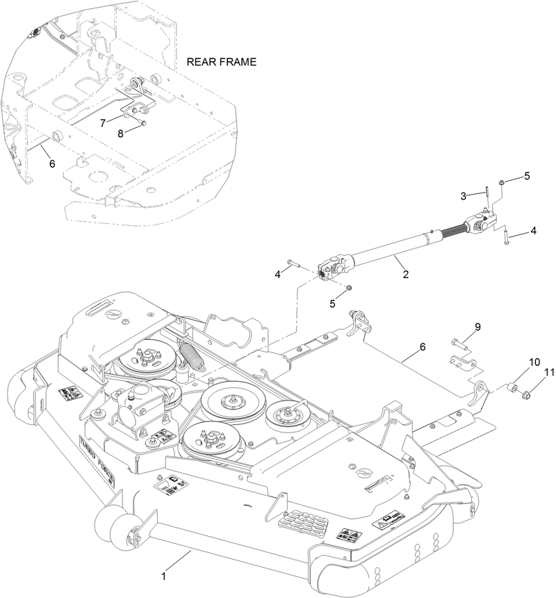 Deck and Driveshaft Assembly