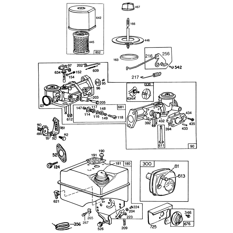 Engine Briggs and Stratton Model No 130202-1640-01 Continued