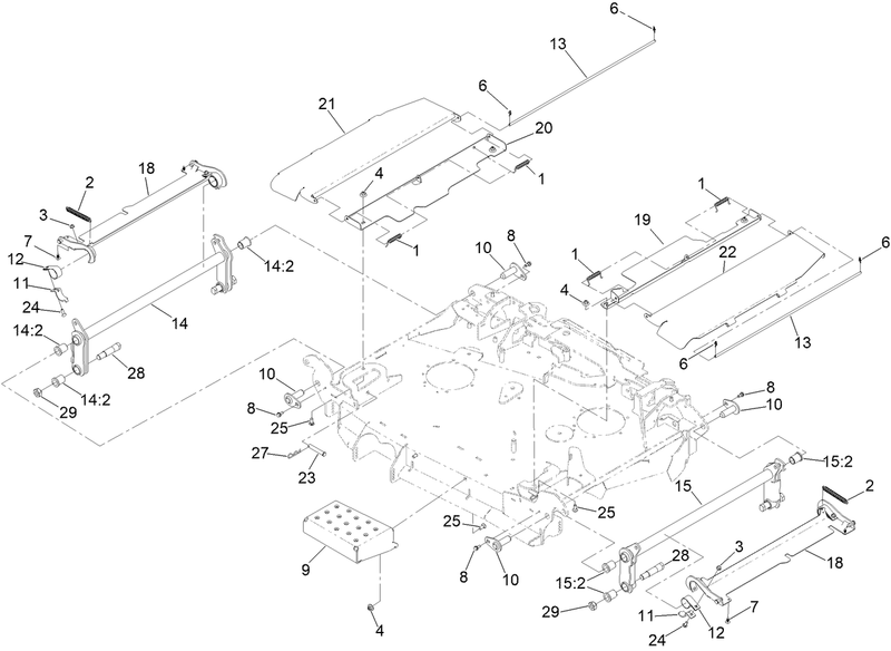 Center Deck Fold Assembly
