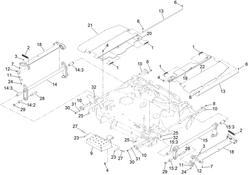 Center Deck Fold Assembly