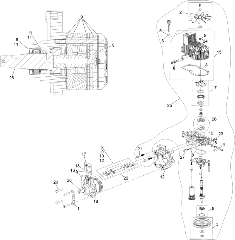 LH Hydro Assembly No 135 7909