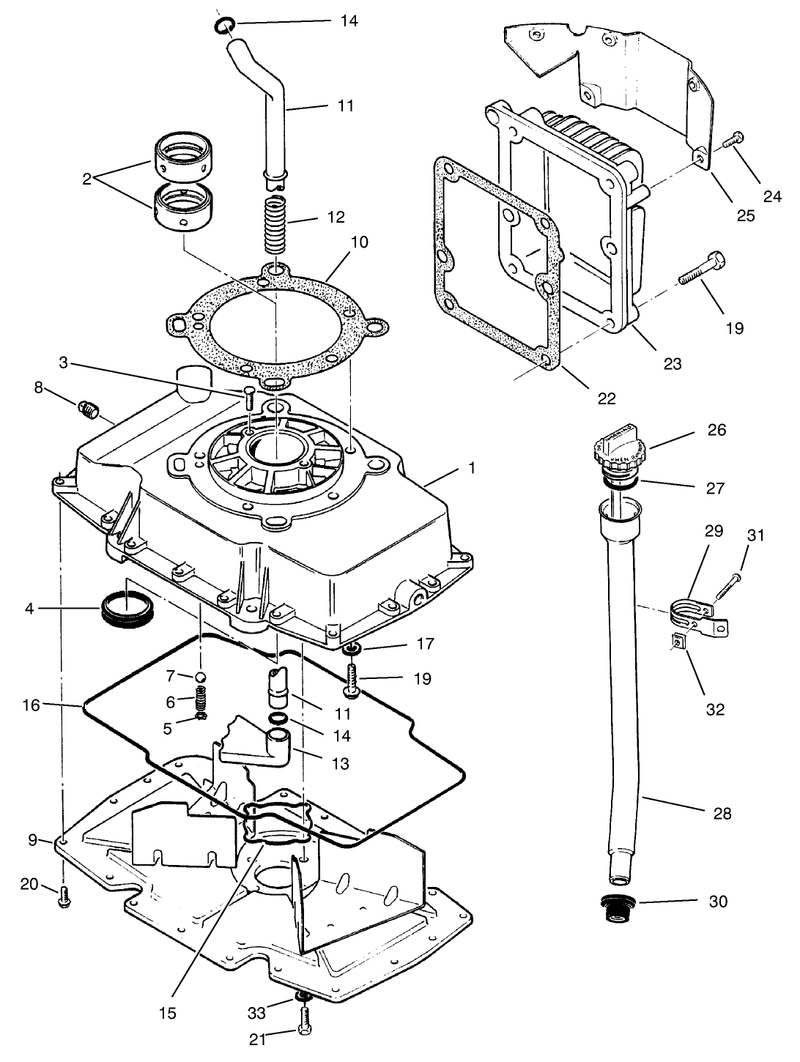 Oil Base and Fill Tube Assembly