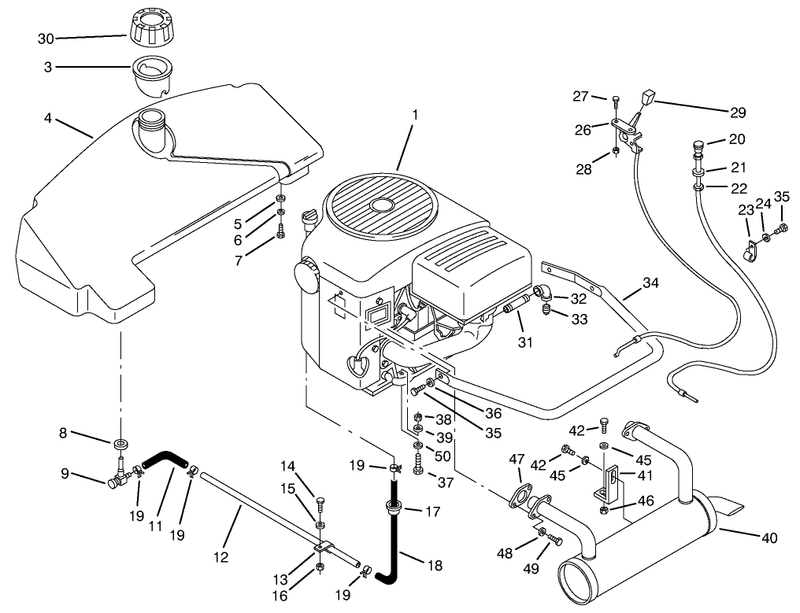 Engine and Fuel System Assembly