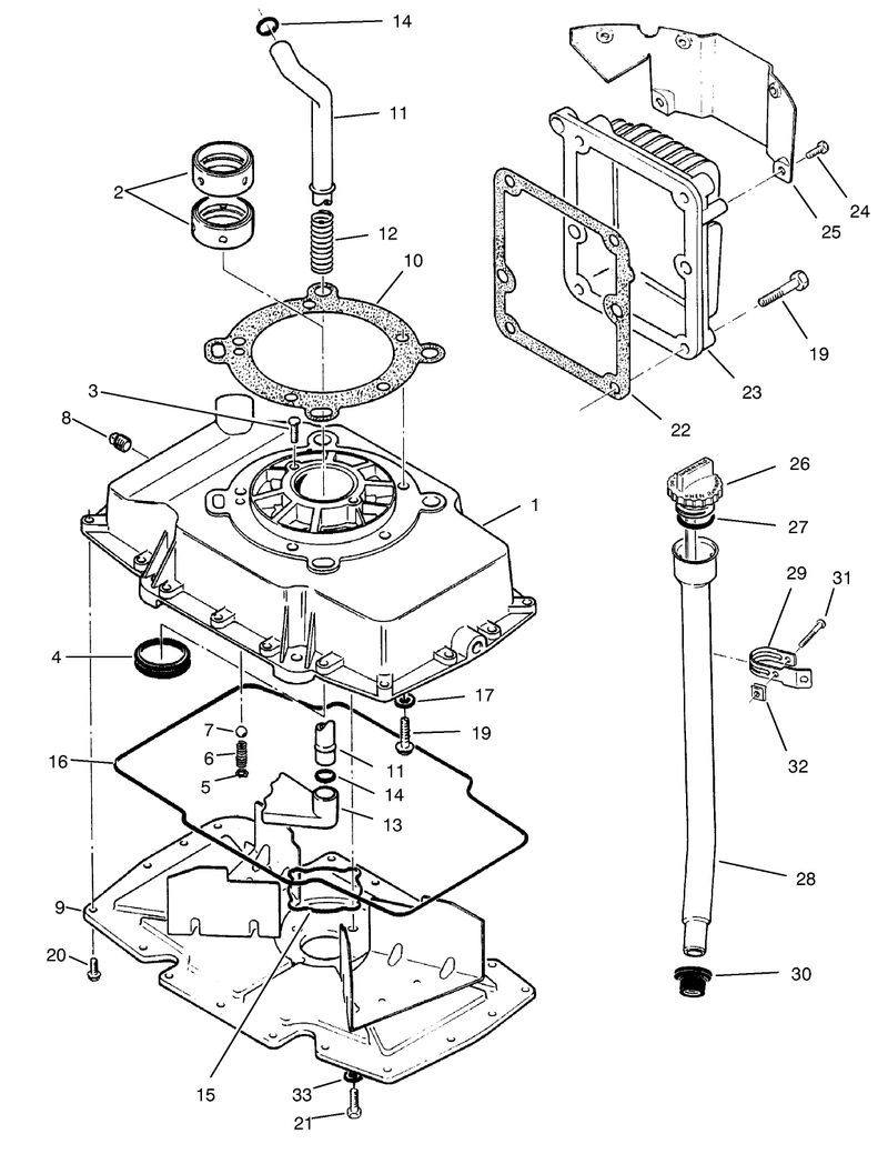 Oil Base and Fill Tube Assembly
