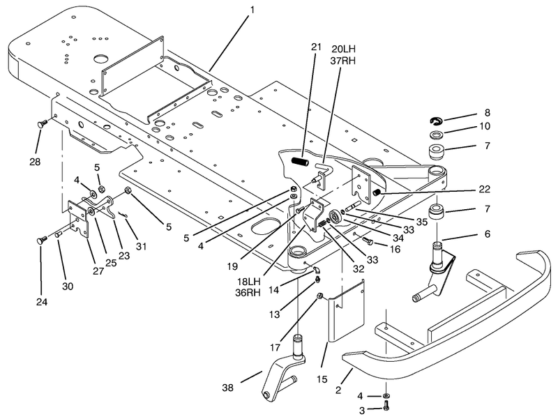 Frame and Front Wheel Fork Assembly