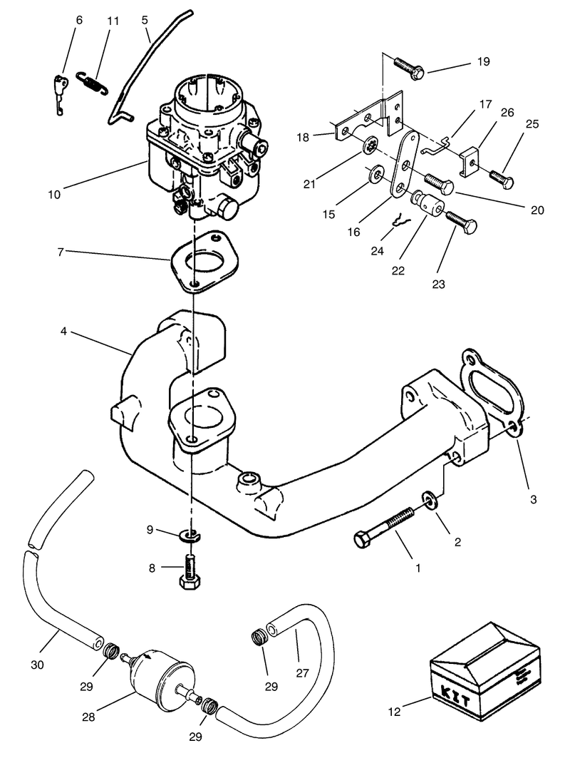 Carburetor and Intake Manifold Assembly