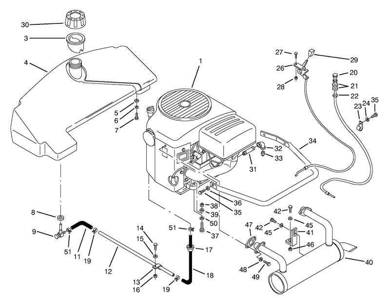 Engine and Fuel System Assembly