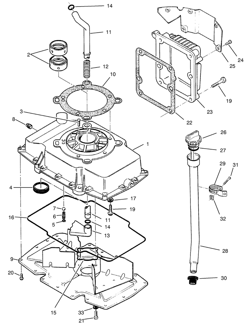 Oil Base and Fill Tube Assembly