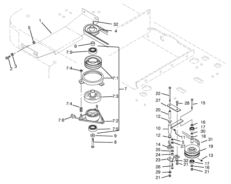 Pto Electric Clutch and Drive Arm