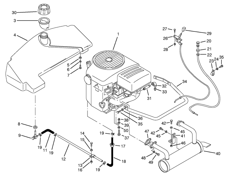 Engine and Fuel System Assembly