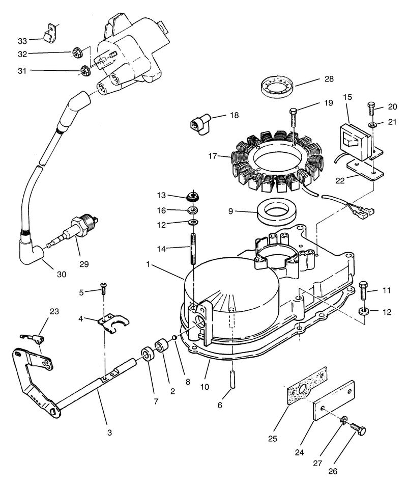 Gearcase and Ignition Assembly
