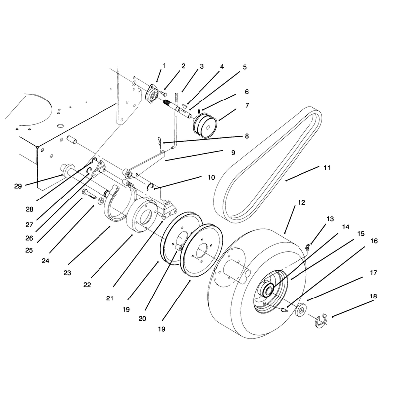 Axle Brake and Wheel Drive and Belts