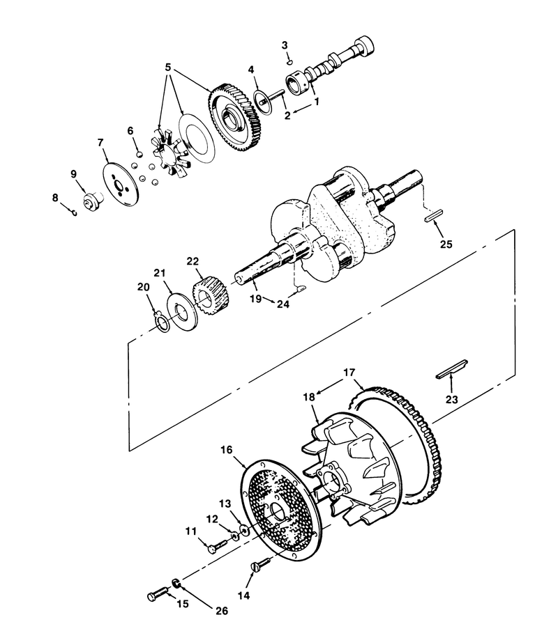 Crankshaft Camshaft And Flywheel