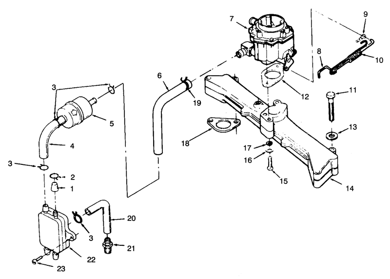 Carburetor Intake Manifold and Fuel Pump
