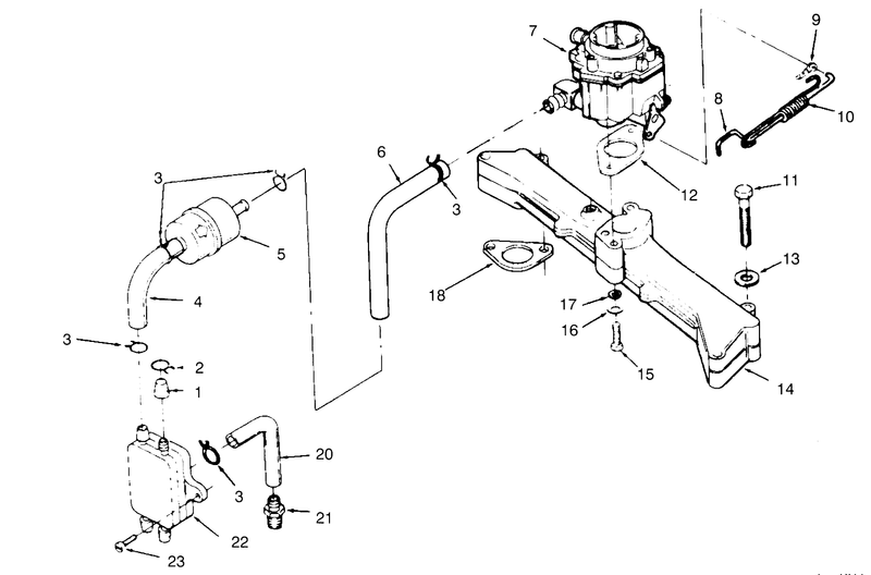 Carburetor Intake Manifold and Fuel Pump
