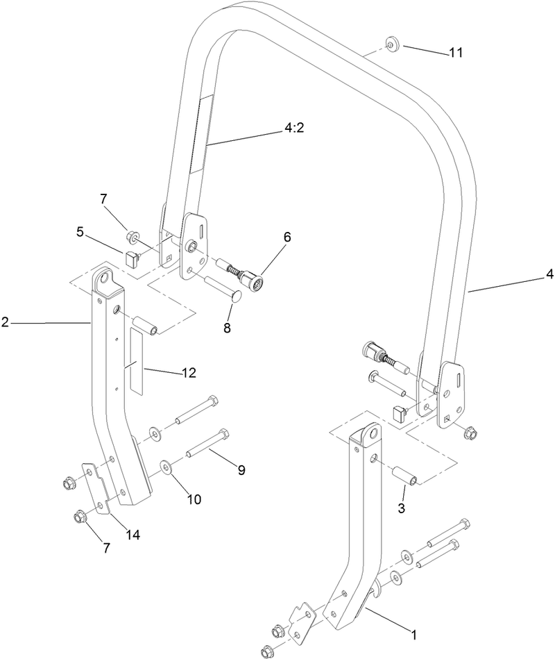 Roll Over Protection System Assembly No 116 0232