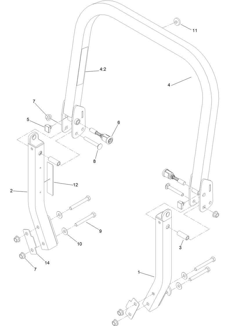Roll Over Protection System Assembly No 116 0232