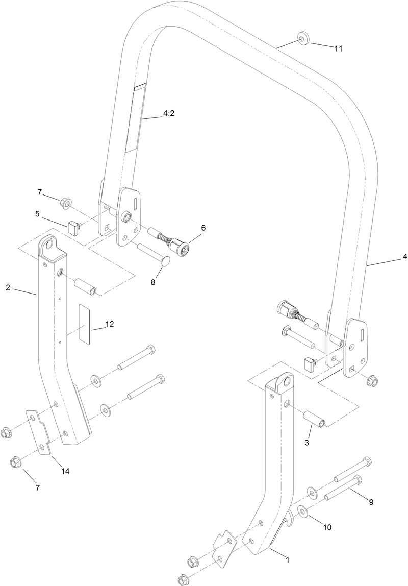 Roll Over Protection System Assembly No 116 0231