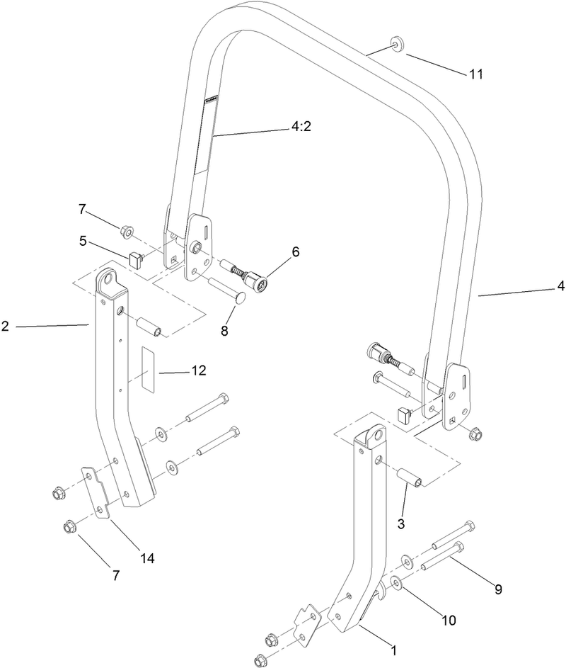 Roll Over Protection System Assembly No 116 0231