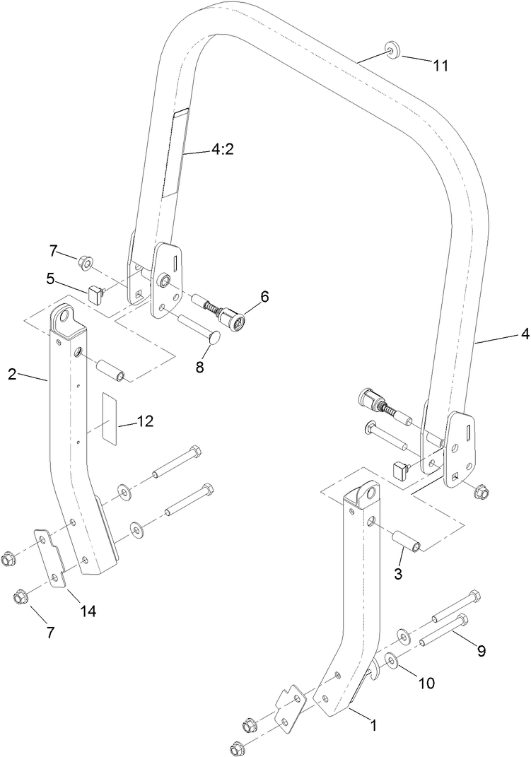 Roll Over Protection System Assembly No 116 0231