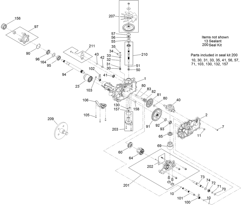 LH Transaxle Assembly No 130 2851