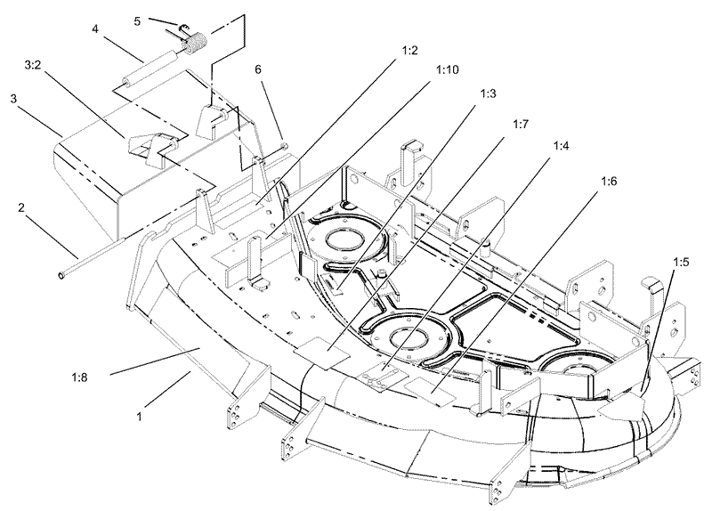 Deck and Deflector Assembly No 106 5884