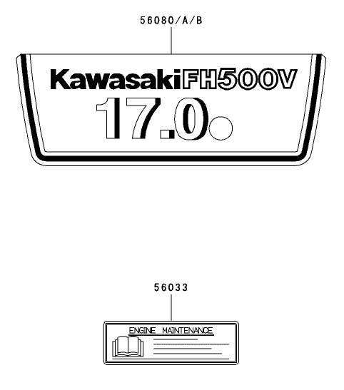 Label Assembly Kawasaki FH500V ES10